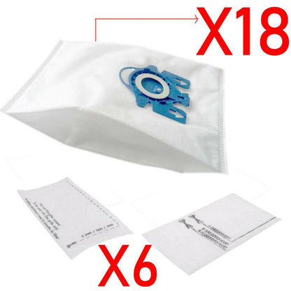 18 Dust Bags + 12 Filter For Miele GN Hyclean 3D Efficiency C2 C3 S2 S4 S5 S6 S8 Sparesbarn