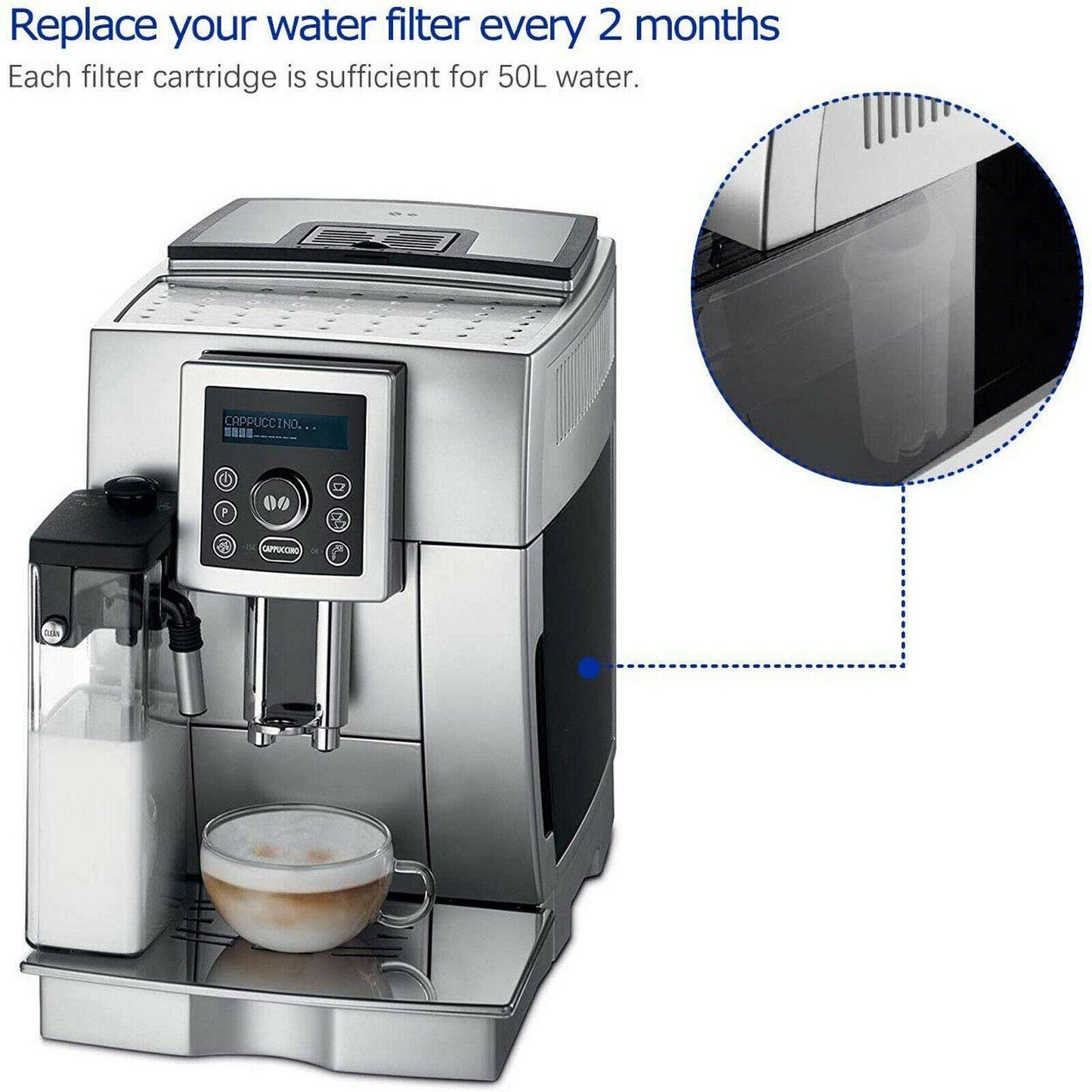 Coffee Machine Water Filter For Delonghi Magnifica S ECAM 22.110 45.760 Sparesbarn