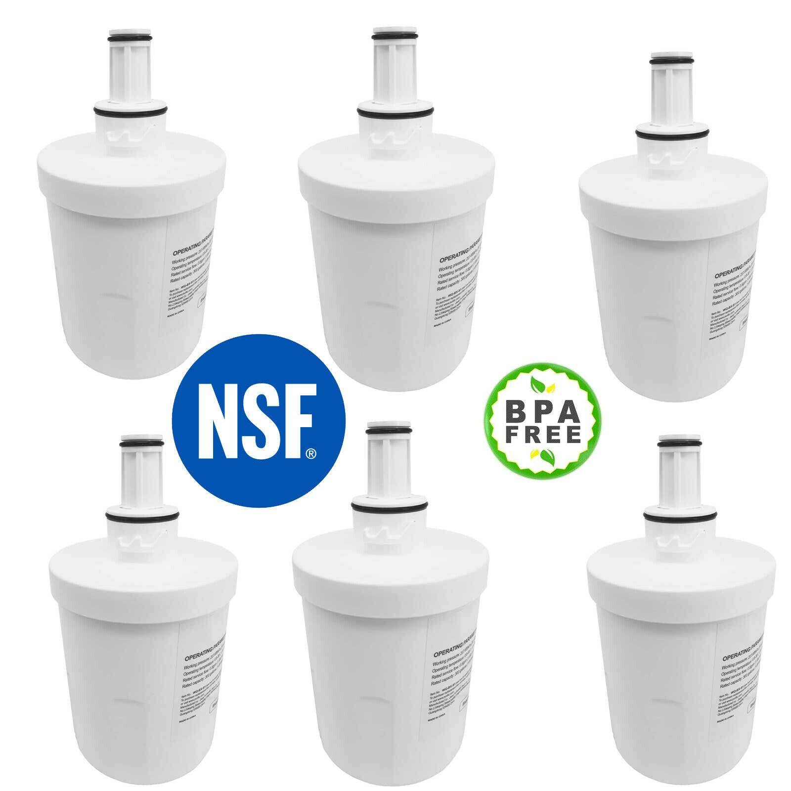 6X Refridgerator Water Filter For Samsung SGF-DSB30 SRS606DHLS RSE8KPUS SRS798DP Sparesbarn