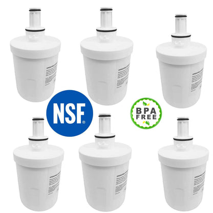 6X Refridgerator Water Filter For Samsung SGF-DSB30 SRS606DHLS RSE8KPUS SRS798DP Sparesbarn