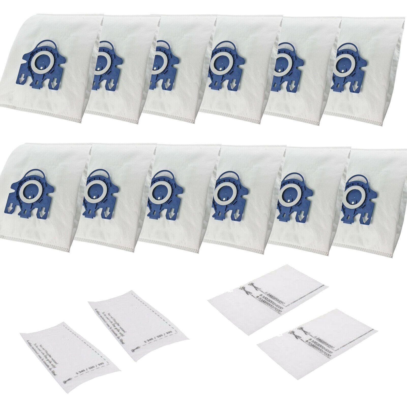 12 Synthetic Bags + 8 Filters For Miele GN S5360 S5310 S5311 + SBB S5320 S5321 Sparesbarn