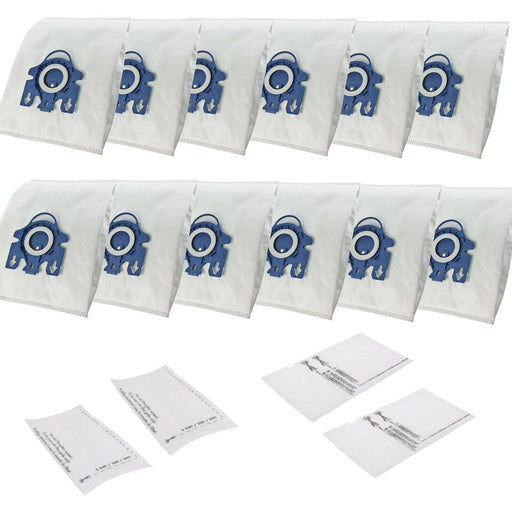12 Synthetic Bags + 8 Filters For Miele GN S5360 S5310 S5311 + SBB S5320 S5321 Sparesbarn