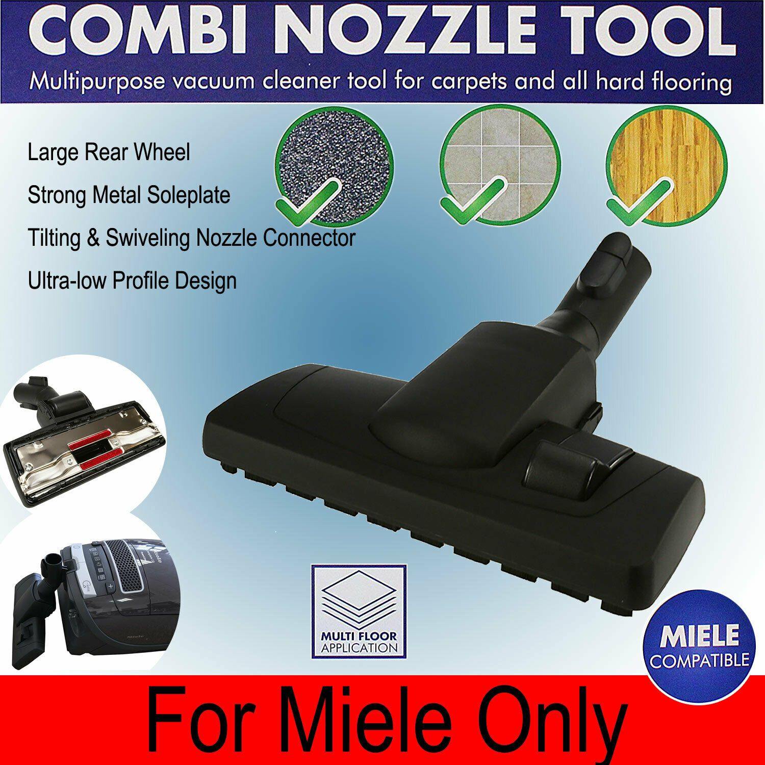 Hard Floor Brush Nozzle Head For Miele S5360 S5361 Cat Dog M.A.X S5380 S5381 Sparesbarn