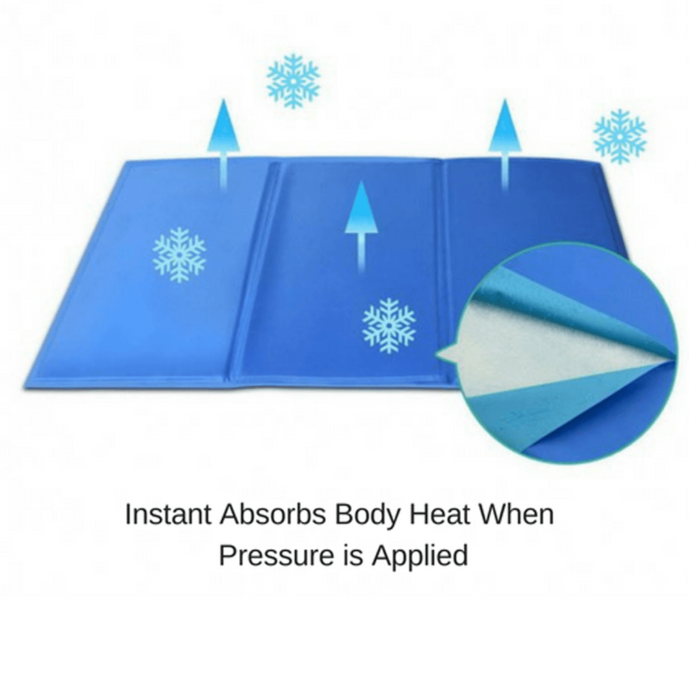 Cooling Gel Sleeping Aid Pad Mat Sofa Pillow Insert Heat Absorb Pet Bed Summer Sparesbarn