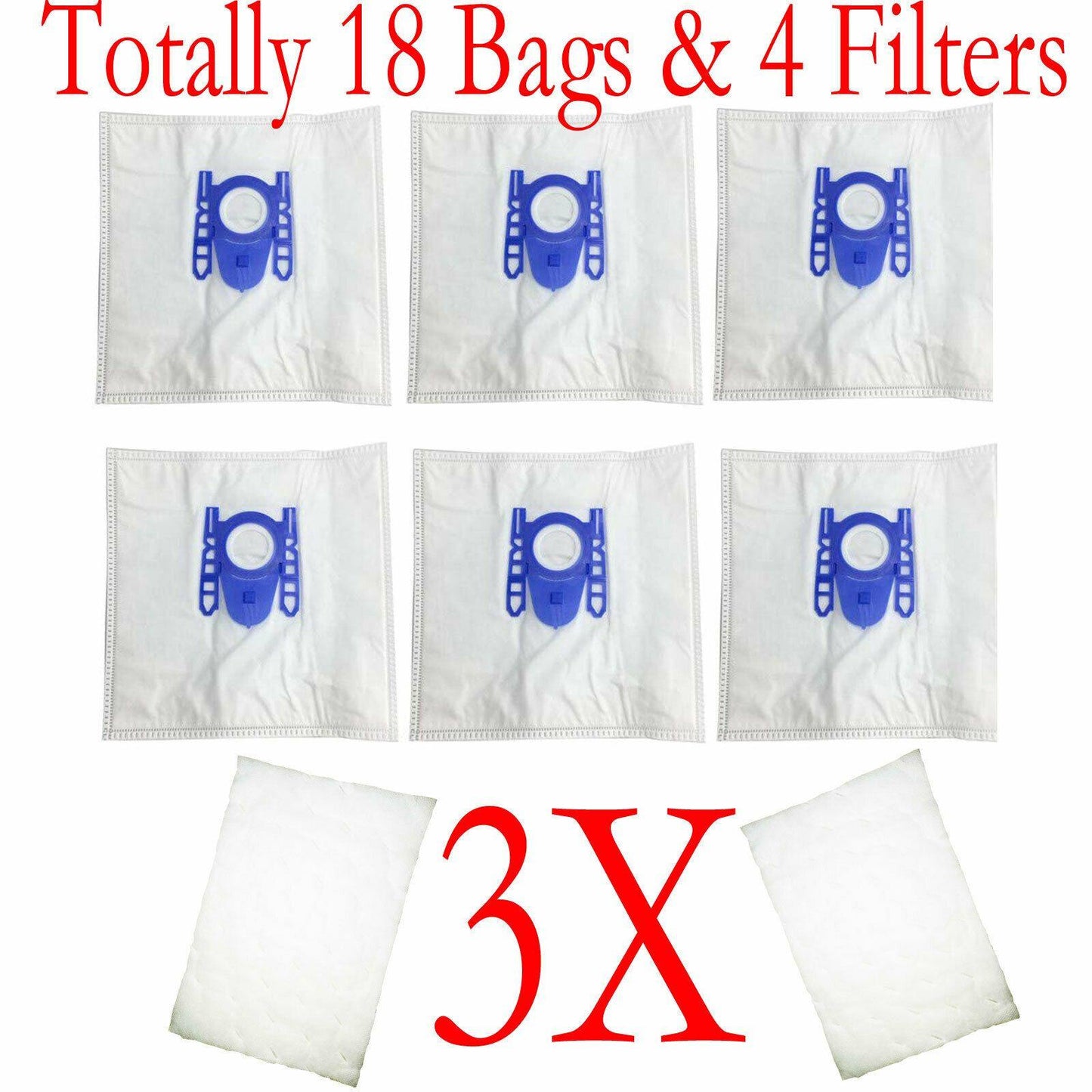 18 Vacuum Dust Bags & 6 Filters For Siemens Bosch GL30 GL40 GL50 BSG7 Series Sparesbarn