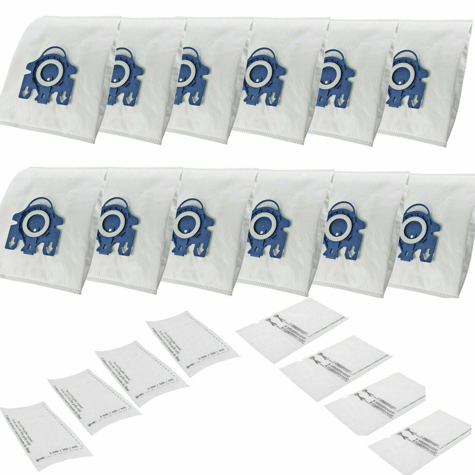 12 Dust Bags & 8 Filters For Miele GN Blue 3D Type Cat & dog S5311 5000 Sparesbarn