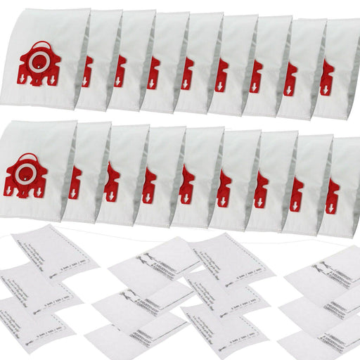 18 Vacuum Dust Bags & 12 Filters For Miele FJM Vacuum Cleaner S300-S399 Hyclean Sparesbarn