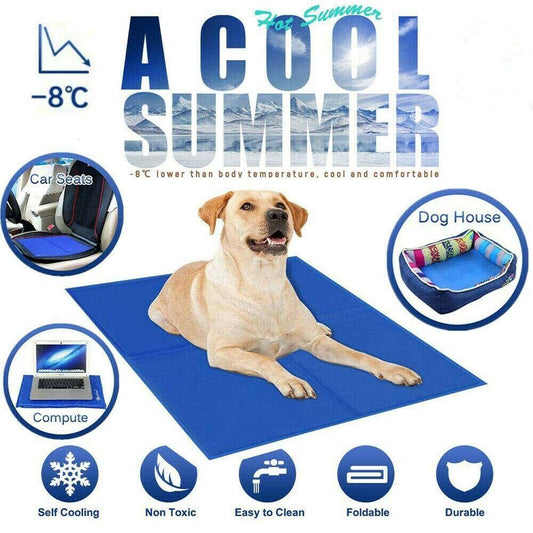 5 Size Cool Gel Mat Non-Toxic Cat Dog Bed Cooling Pad Dissipate Heat Keep Cooler Sparesbarn