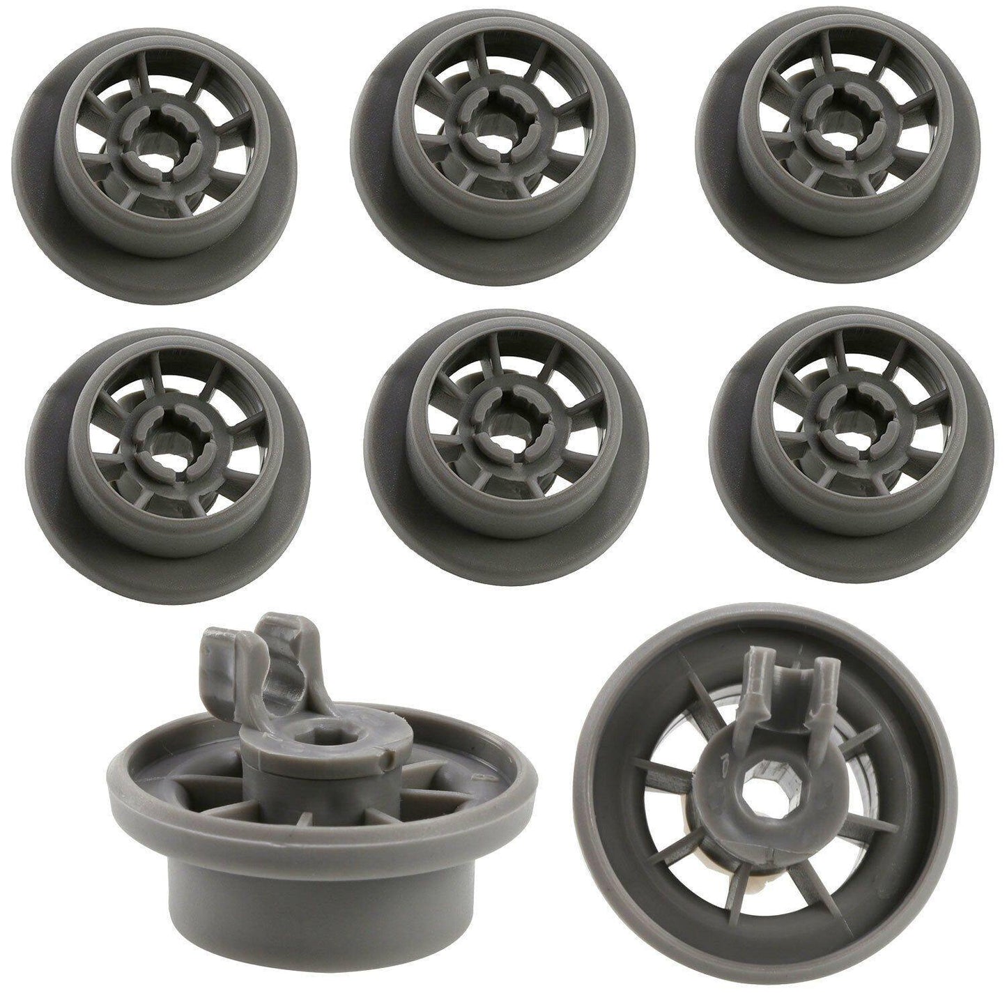 8X Lower Basket Wheels For Bosch SHE58C02UC/43 SHU33A06UC/43 SHU33A06UC/40 Sparesbarn